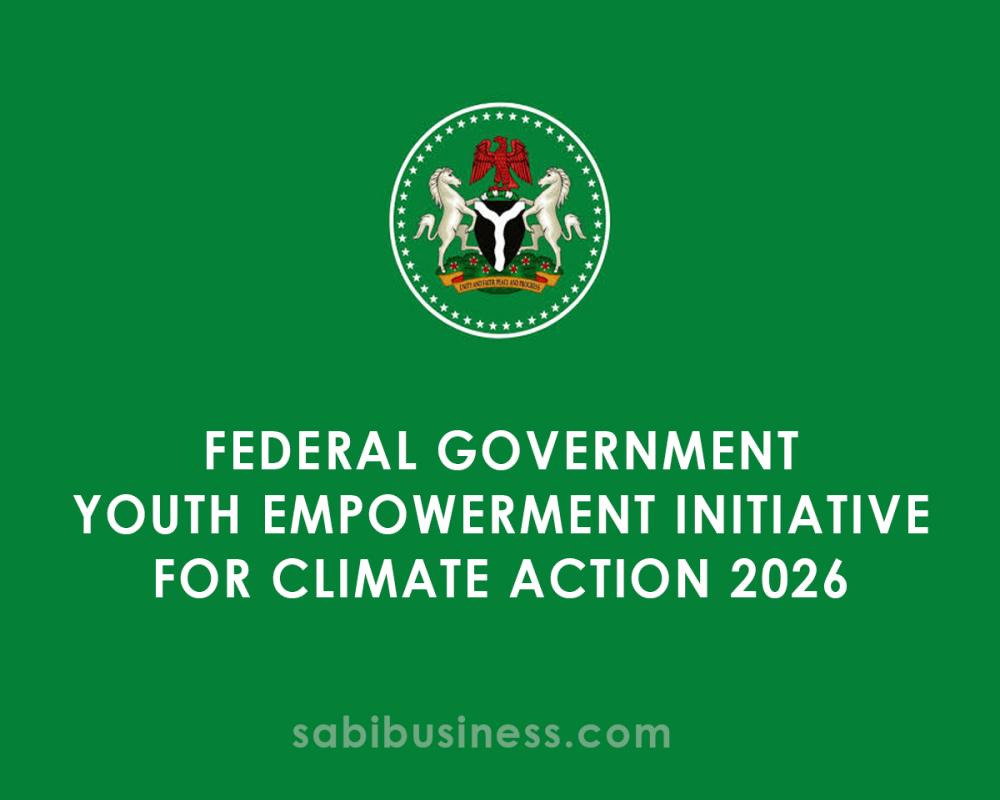 Federal Government Opens Applications for Youth Empowerment Initiative for Climate Action 2026