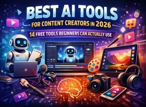 Best AI Tools for Content Creators in 2026: 14 Free Tools Beginners Can Actually Use